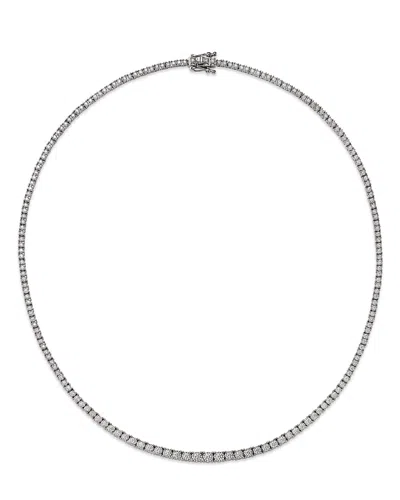 Bloomingdale's Fine Collection Diamond Graduated Illusion Set Collar Necklace In 14k White Gold, 2.0 Ct. T. W.