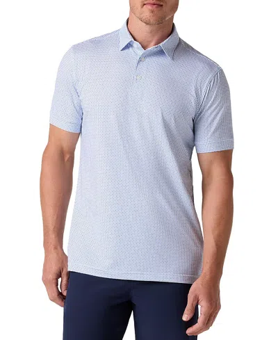 Mizzen + Main Mizzen+main Versa Short Sleeve Polo White Multi Floral In Blue