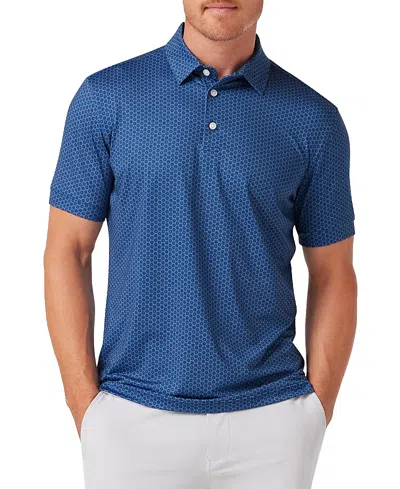 Mizzen + Main Mizzen+main Versa Short Sleeve Polo Set Sail Honeycomb In Blue