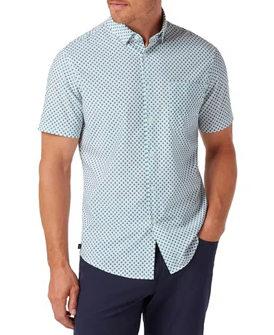 Mizzen + Main Mizzen+main Leeward Short Sleeve Dress Shirt In Blue