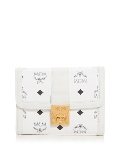 Mcm Tracy Small Visetos Trifold Wallet In Neutral