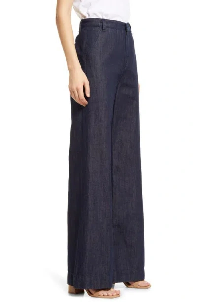 Askk Ny High Waist Cotton & Linen Trouser Jeans