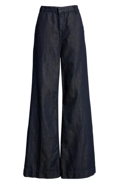 Askk Ny High Waist Cotton & Linen Trouser Jeans