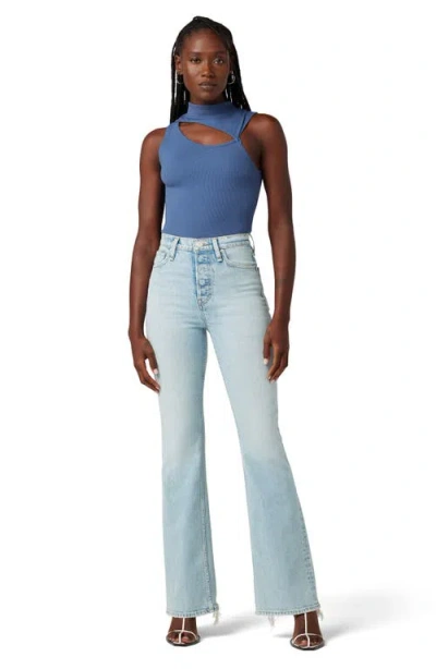 Hudson Faye High Waist Fray Hem Bootcut Jeans
