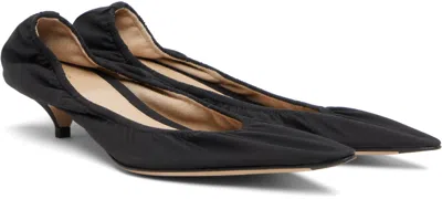The Row Black Liisa Kitten Heels