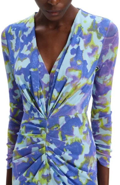 Diane Von Furstenberg Hades Pleated Abstract-print Midi Dress