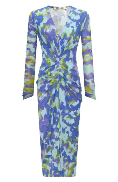 Diane Von Furstenberg Hades Pleated Abstract-print Midi Dress
