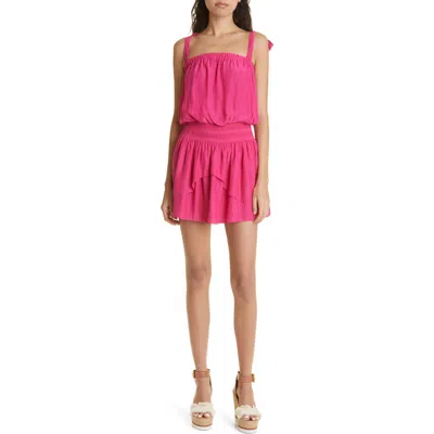 Ramy Brook Kira Shoulder-tie A-line Mini Dress