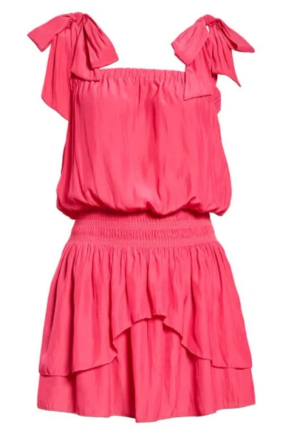 Ramy Brook Kira Shoulder-tie A-line Mini Dress