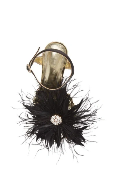 Azalea Wang Kiki Feather Embellished Platform Sandal
