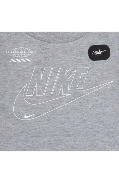 Nike Kids' Club Logo T-shirt In Gray