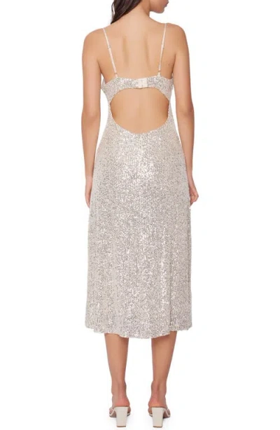 Lost + Wander Etoile Sequin Open Back Midi Dress