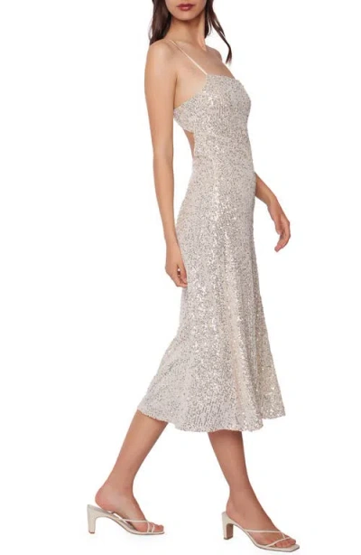 Lost + Wander Etoile Sequin Open Back Midi Dress