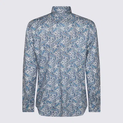 Etro Paisley Long Sleeves Button-down Collar Shirt In Blue