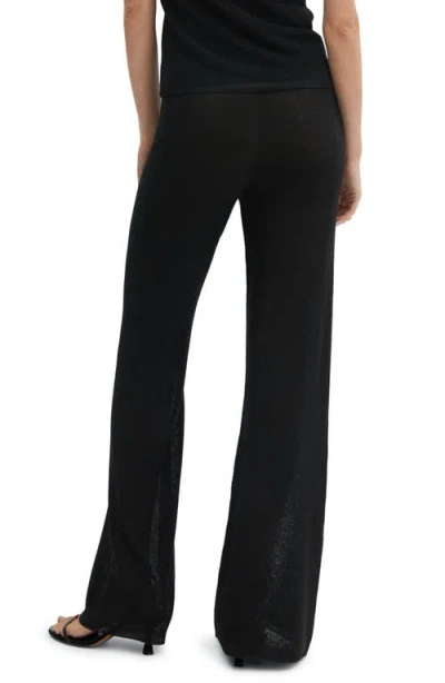 Mango Metallic Flare Leg Pants