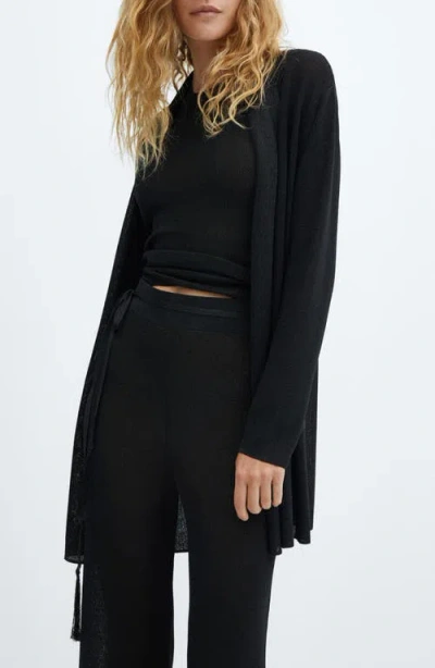 Mango Metallic Flare Leg Pants