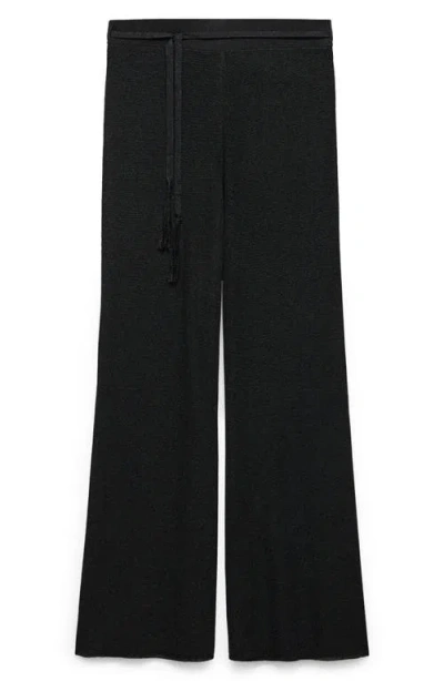 Mango Metallic Flare Leg Pants