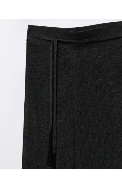Mango Metallic Flare Leg Pants