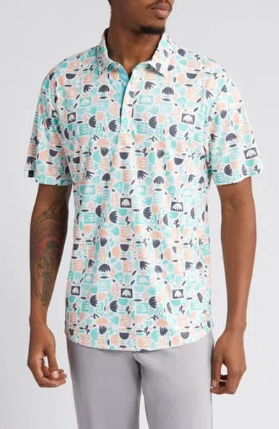 Swannies Maddox Doodle Pattern Golf Polo
