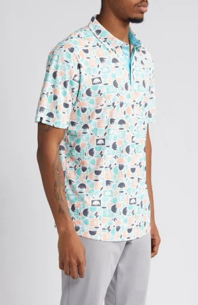Swannies Maddox Doodle Pattern Golf Polo
