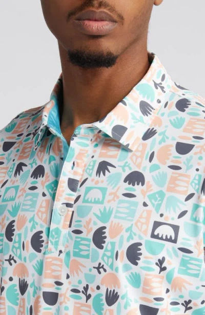 Swannies Maddox Doodle Pattern Golf Polo