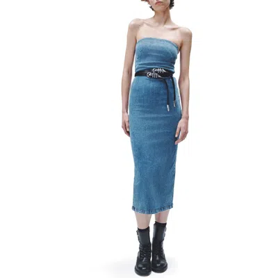 Rag & Bone Jasmine Strapless Denim Midi Dress