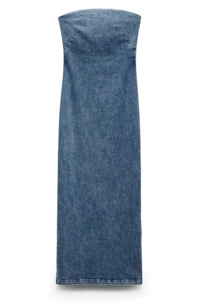 Rag & Bone Jasmine Strapless Denim Midi Dress