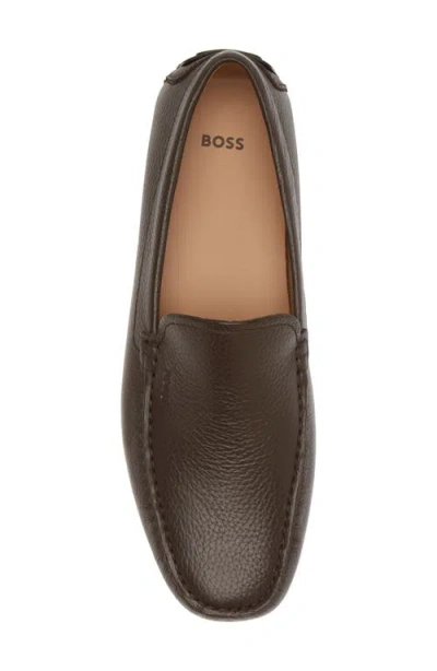 Hugo Boss Boss Grady Driving Loafer In Brown