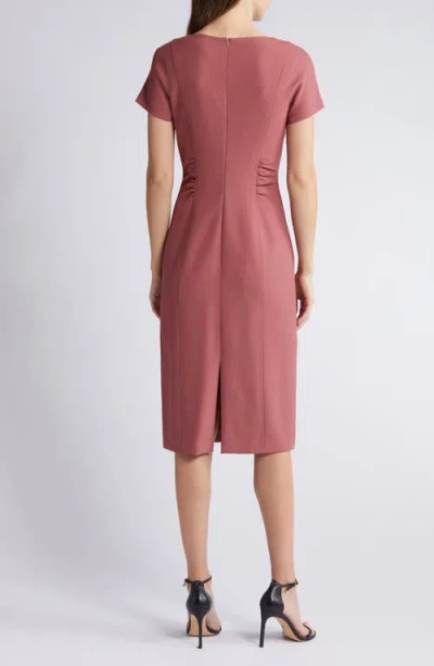 Hugo Boss Dakela Ruched Sheath Dress