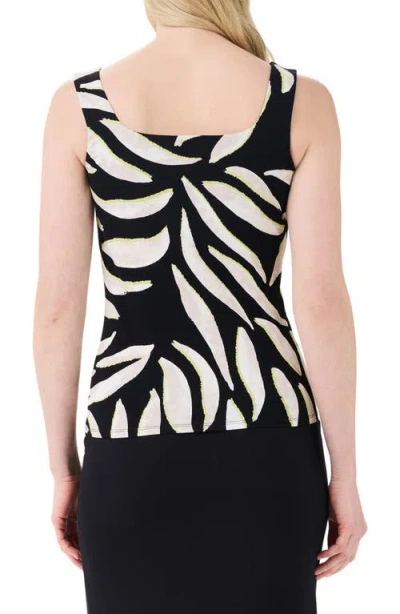 Nic + Zoe Breezy Leaves Notched Neck Shell