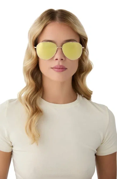 Diff Dash 69mm Oversize Polarized Mirrored Aviator Sunglasses