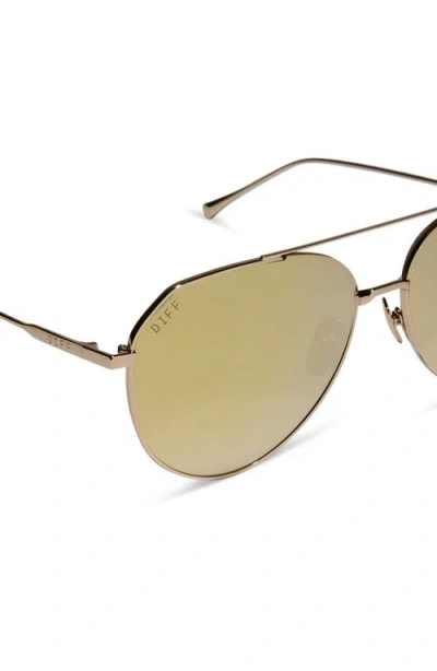 Diff Dash 69mm Oversize Polarized Mirrored Aviator Sunglasses