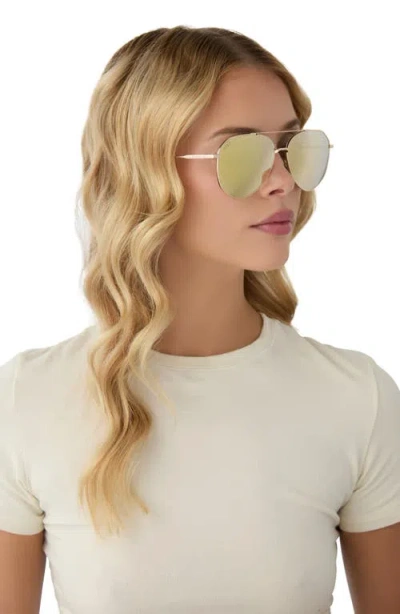 Diff Dash 69mm Oversize Polarized Mirrored Aviator Sunglasses