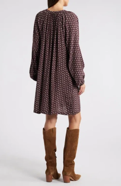 Treasure & Bond Flowy Button Front Minidress In Brown