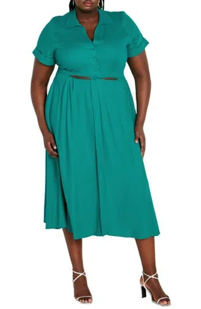 City Chic Malia Midi Shirtdress