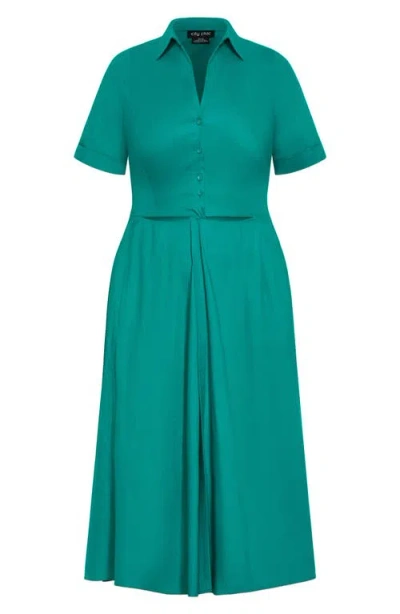 City Chic Malia Midi Shirtdress