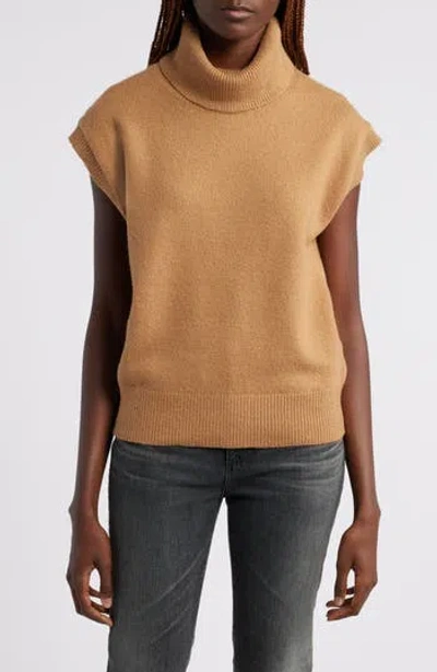 Treasure & Bond Short Dolman Sleeve Cotton Blend Turtleneck Sweater