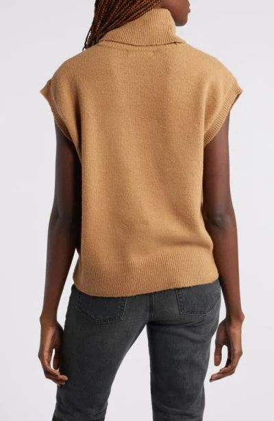 Treasure & Bond Short Dolman Sleeve Cotton Blend Turtleneck Sweater