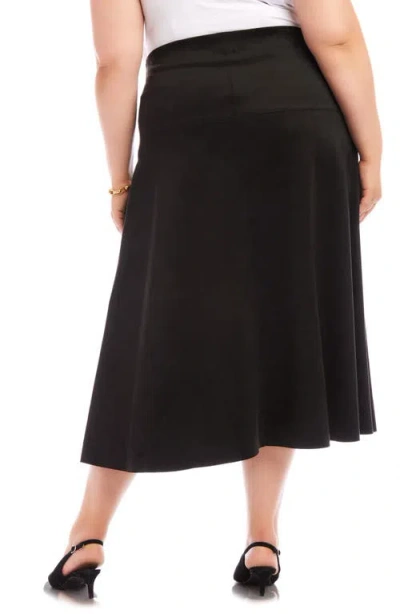 Karen Kane Faux Suede Midi Skirt In Multi