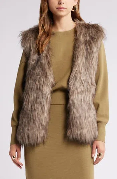 Open Edit Faux Fur Vest