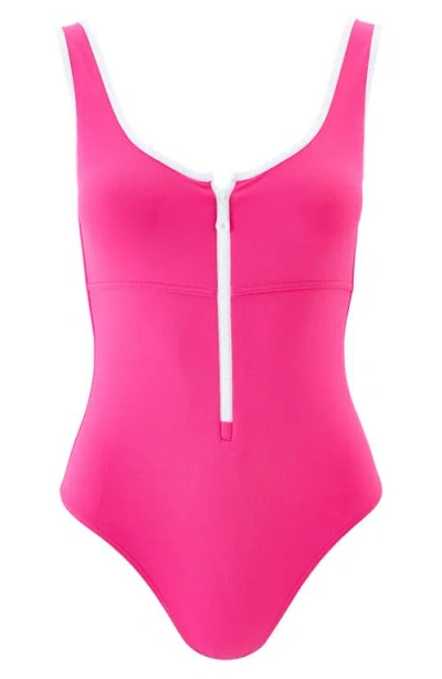 Melissa Odabash Bellino Zip-up One-piece Swimsuit