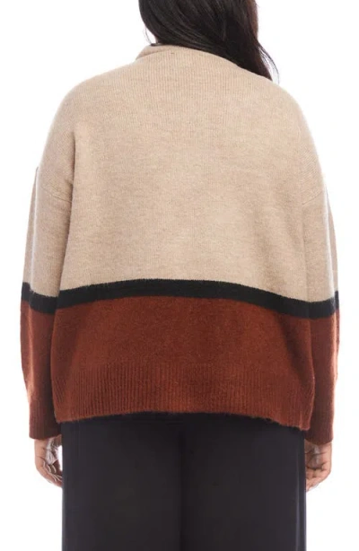 Karen Kane Colorblock Turtleneck Sweater