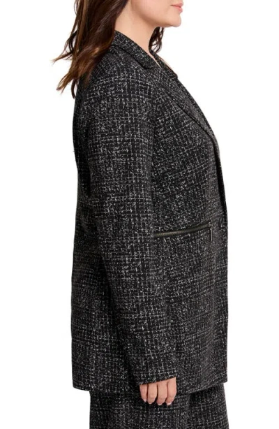 Nic + Zoe Nic+zoe Dotty Grid Zip Pocket Blazer