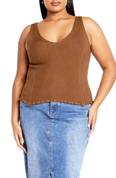 City Chic Sammie Rib Sweater Tank