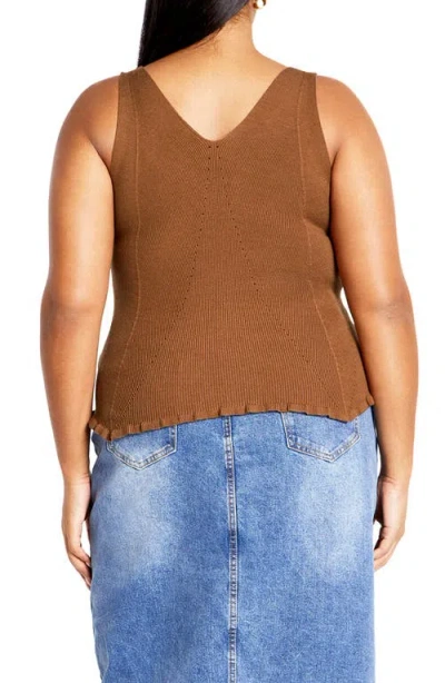 City Chic Sammie Rib Sweater Tank