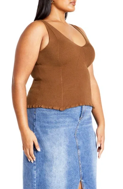 City Chic Sammie Rib Sweater Tank