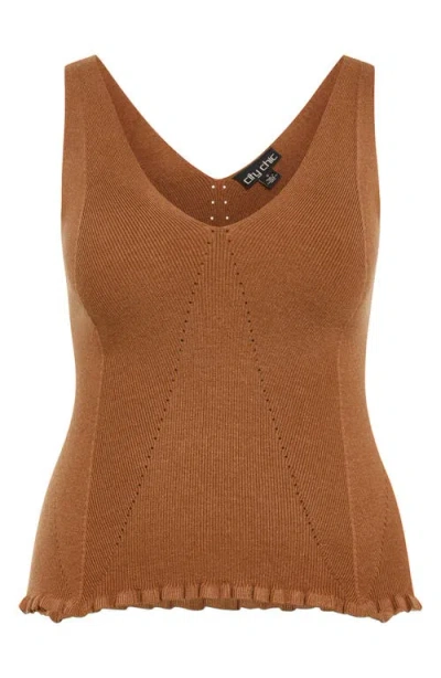 City Chic Sammie Rib Sweater Tank