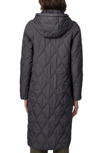 Bernardo Diamond Quilted Hooded Coat