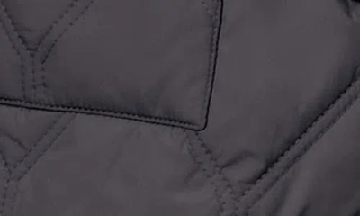 Bernardo Diamond Quilted Hooded Coat