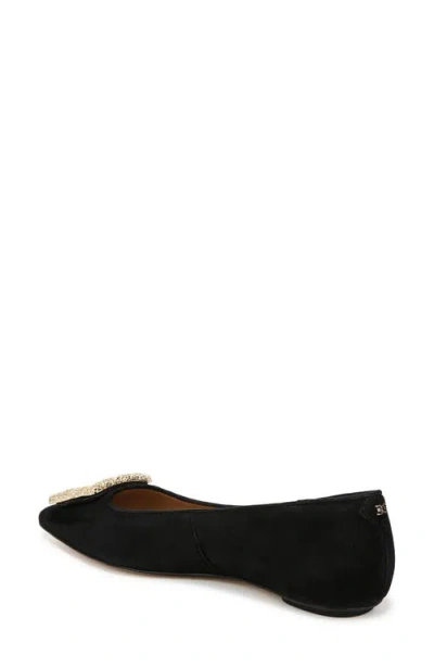 Sam Edelman Nico Pointed Toe Ballet Flat Black Leather